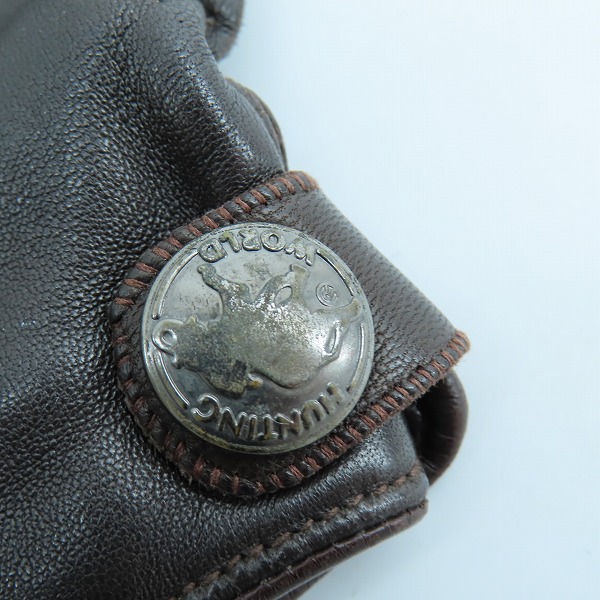 実際に弊社で買取させて頂いたHUNTING WORLD/ハンティングワールド ロゴスナップボタン カウレザー グローブ/手袋 9の画像 6枚目
