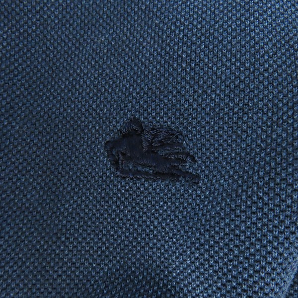 実際に弊社で買取させて頂いたETRO/エトロ 胸ロゴ刺繍 襟下ペイズリー柄半袖ポロシャツ XSの画像 5枚目
