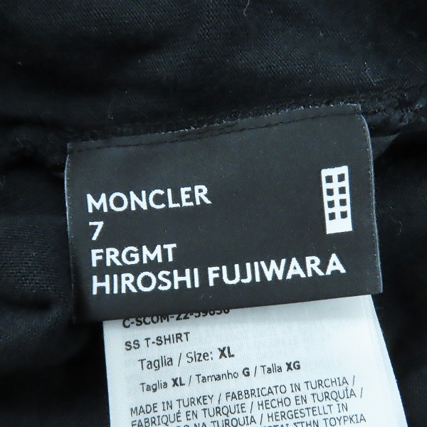 実際に弊社で買取させて頂いた【JPタグ】MONCLER/モンクレール ジーニアス フラグメント 藤原ヒロシ 半袖Tシャツ I209U8C00002 M3265 2022/XLの画像 4枚目