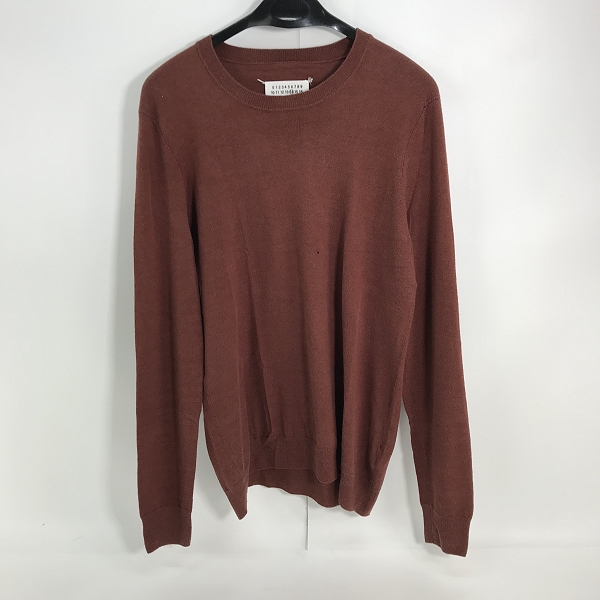 実際に弊社で買取させて頂いたMaison Martin Margiela/メゾンマルタンマルジェラ 15AW レザーエルボーパッチ ニット S50HA0588/M