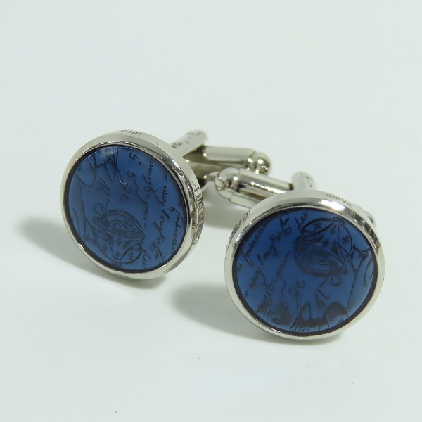 実際に弊社で買取させて頂いたBerluti/ベルルッティ ヴェネチア スクリットレザー パラジウム仕上げ カリグラフィ カフリンクス