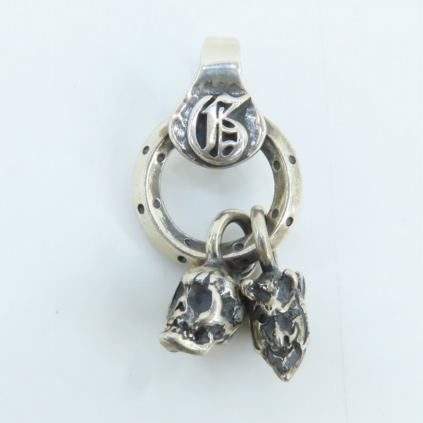 実際に弊社で買取させて頂いた(3)GANGSTERVILLE×Galcia/ギャングスタービル×ガルシア スカル＆デビル ペンダントトップの画像 1枚目