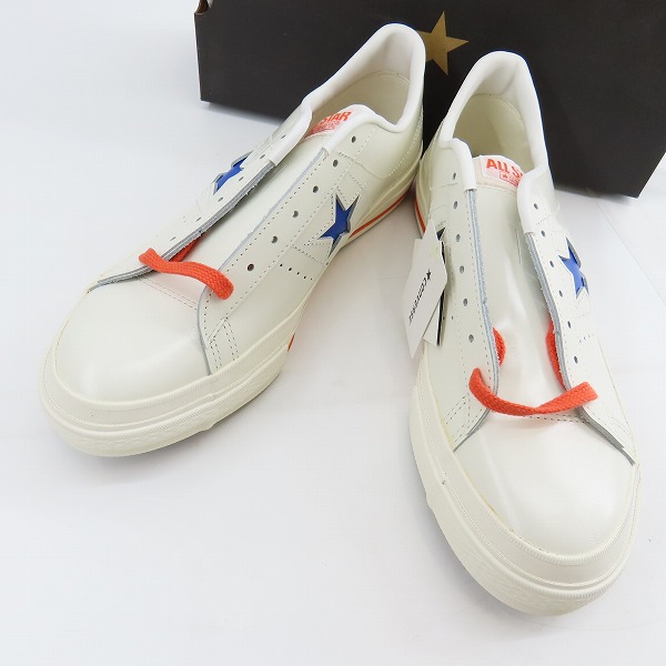 実際に弊社で買取させて頂いた【未使用】CONVERSE/コンバース One Star Ox White Blue Orange ワンスター /9.5
