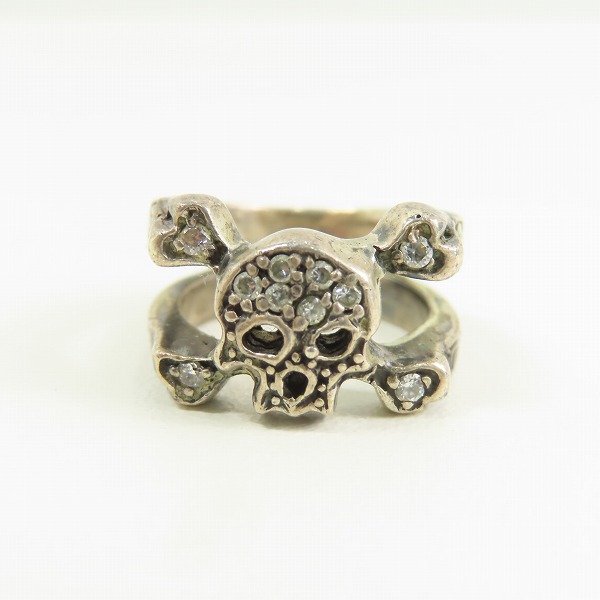 実際に弊社で買取させて頂いた Loree Rodkin/ローリーロドキン パヴェ スカル&ボーンリング 指輪/5.5号の画像 1枚目