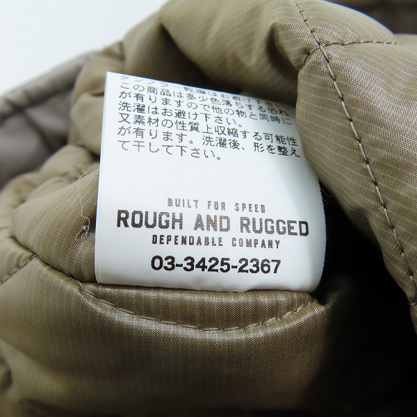 実際に弊社で買取させて頂いたROUGH AND RUGGED/ラフアンドラゲッド Thinsulate 内キルティング R-1 デッキジャケット/2の画像 4枚目