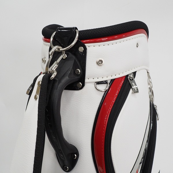 実際に弊社で買取させて頂いたHONMA/ホンマ CB52201 TOUR WORLD/ツアーワールド 9型 5分割キャディバッグ ホワイトの画像 4枚目