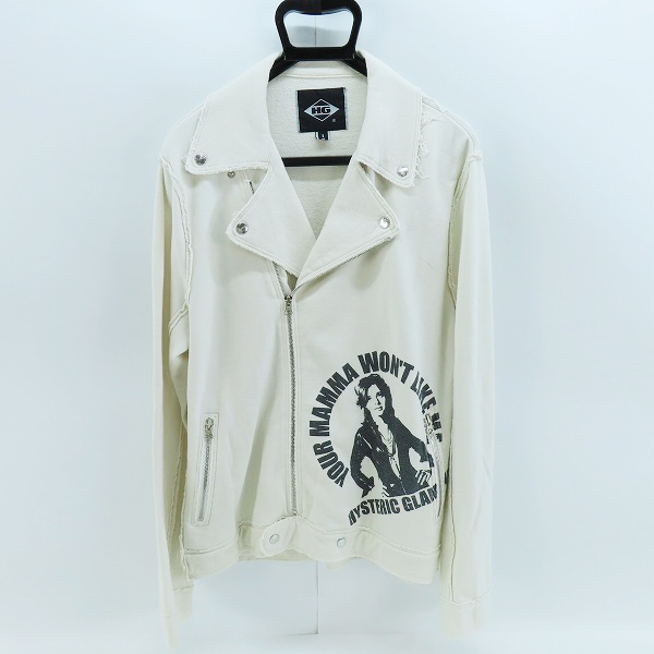 実際に弊社で買取させて頂いたHYSTERIC GLAMOUR/ヒステリックグラマー スウェット地 ダブルライダース ジャケット 4CJ-0713/L
