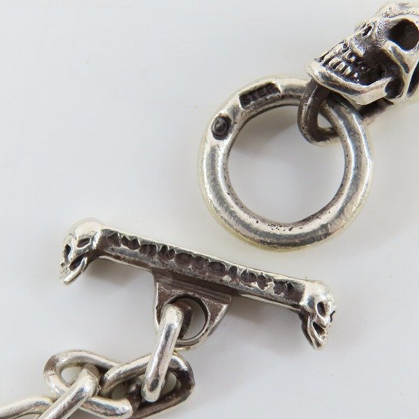 実際に弊社で買取させて頂いたGaboratory INC/ガボラトリーインターナショナル スカルTバー チェーン w/シングルスカル ウィズ クロスオーバル ペンダントの画像 6枚目