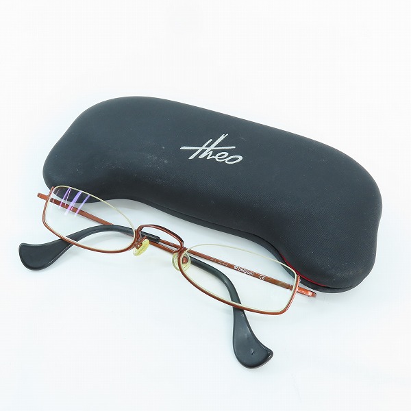 実際に弊社で買取させて頂いたtheo/テオ DUCHESS アンダーリム 度入り眼鏡/メガネフレームの画像 7枚目