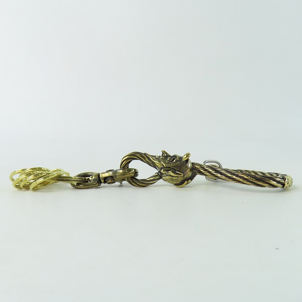 実際に弊社で買取させて頂いた(2)Gangsterville×galcia/ギャングスタービル×ガルシア キーホルダー DEVIL/デビル ブラス 真鍮 キーフック 14cmの画像 3枚目