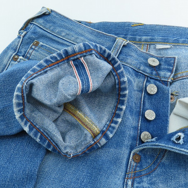 実際に弊社で買取させて頂いた【難あり】EVISU/エヴィス エビス カモメ プリント デニムパンツ 32×32の画像 6枚目