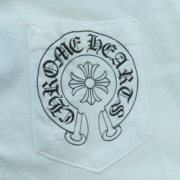 実際に弊社で買取させて頂いた【JPタグ】CHROME HEARTS/クロムハーツ 胸ポケット ホースシュー スタープリント 半袖 Tシャツ 2212-304-0645/Sの画像 6枚目