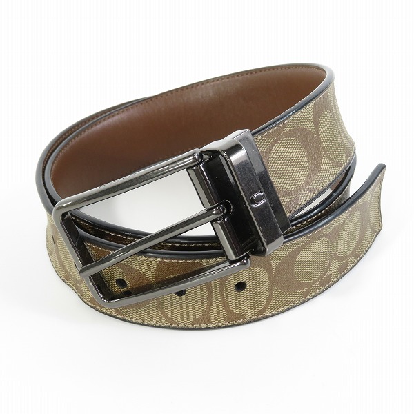 実際に弊社で買取させて頂いたCOACH/コーチ シグネチャー柄 レザーベルト