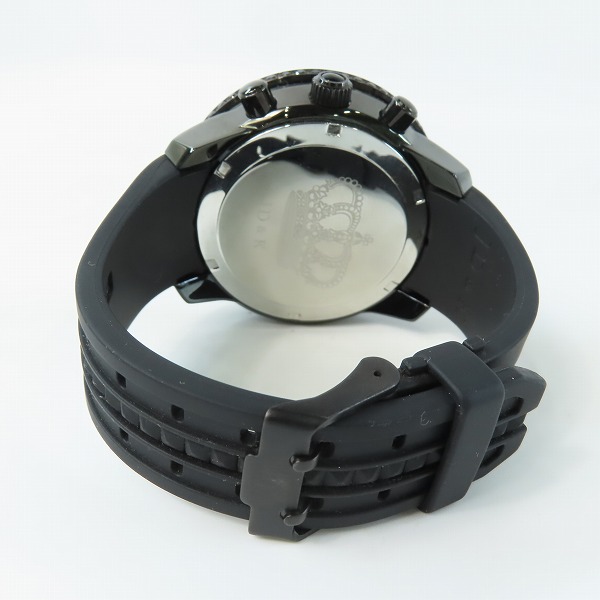 実際に弊社で買取させて頂いたJustin Davis×清春/ジャスティンデイビス×キヨハル コラボ クロノグラフ ラバーバンド 腕時計【動作未確認】の画像 2枚目