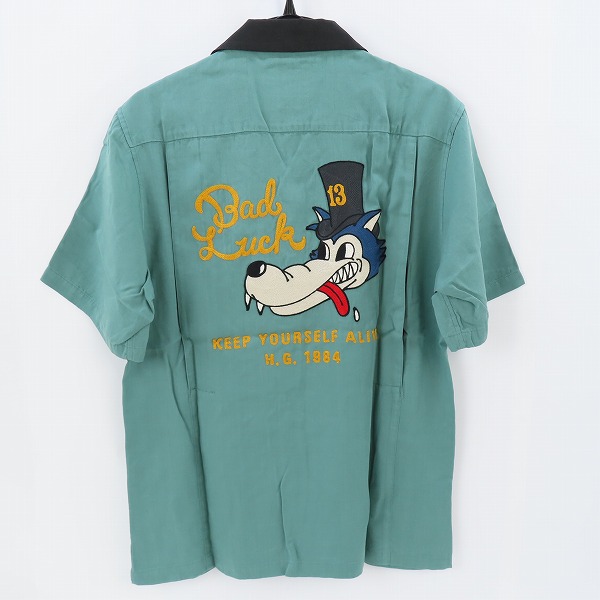 実際に弊社で買取させて頂いた【未使用】HYSTERIC GLAMOUR/ヒステリックグラマー BAD LUCK刺繍 ボーリングシャツ 02211AH08/Sの画像 1枚目