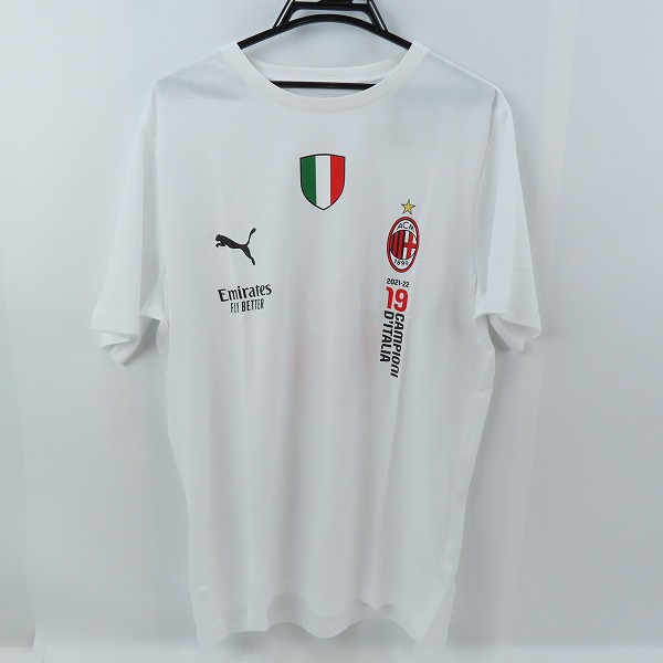 実際に弊社で買取させて頂いた【未使用】PUMA/プーマ ACミラン BLANK ACM Winners Tee 2021-22 セリエA優勝記念Tシャツ 773534-01/L