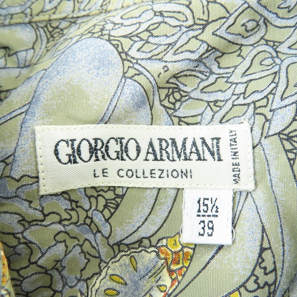 実際に弊社で買取させて頂いたGIORGIO ARMANI/ジョルジオアルマーニ 総柄 半袖シャツ 15-1/2 39の画像 2枚目