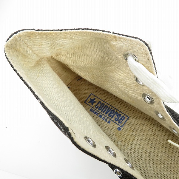 実際に弊社で買取させて頂いたCONVERSE/コンバース ビンテージ  USA製  80's オールスターハイ バスケットボール ブラック 1-9160/7の画像 4枚目