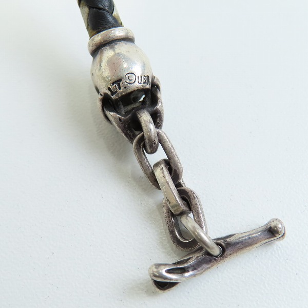 実際に弊社で買取させて頂いたLEATHERS & TREASURES/レザーズアンドトレジャーズ スカル レザーブレスレットの画像 5枚目