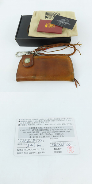 実際に弊社で買取させて頂いたRED MOON/レッドムーン レザー ウォレット 財布 ウォレットコード付きの画像 9枚目