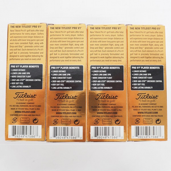 実際に弊社で買取させて頂いた【未使用】Titleist/タイトリスト PRO V1 ゴルフボール ホワイト 1ダース の画像 3枚目