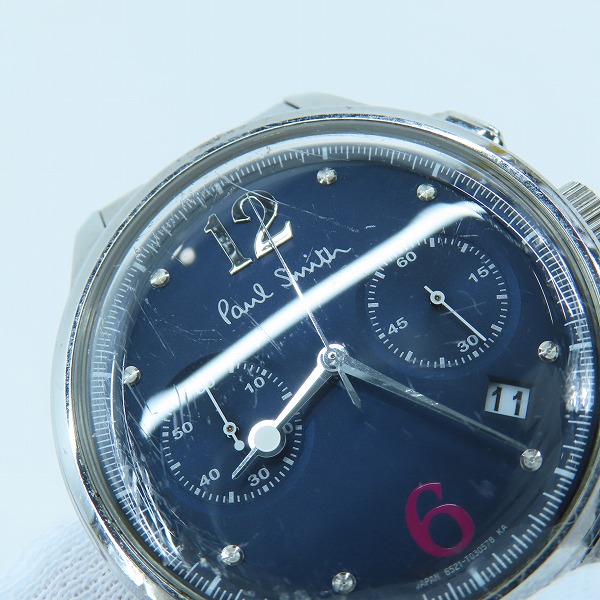 実際に弊社で買取させて頂いたPaul Smith/ポールスミス クロノグラフ/アナログ腕時計 クォーツ GN-OW-S/6521-S087252【動作未確認】の画像 6枚目