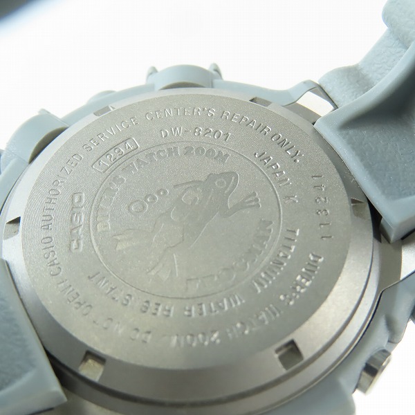 実際に弊社で買取させて頂いたG-SHOCK/G-ショック FROGMAN/フロッグマン シルバー クォーツ 腕時計  DW-8201GF-8JF 【動作未確認】の画像 3枚目