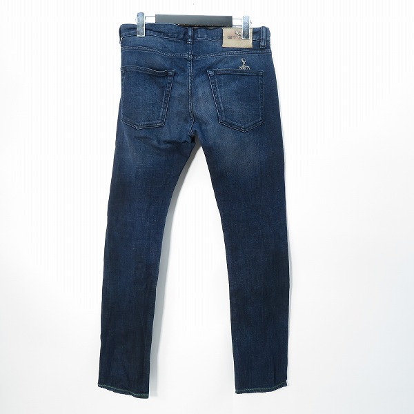 実際に弊社で買取させて頂いたETRO/エトロ スカル刺繍/裾カラーステッチ/ハラコパッチ スキニーデニムパンツ 29の画像 1枚目