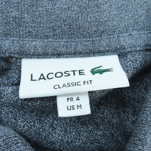 実際に弊社で買取させて頂いたLACOSTE/ラコステ L.12.64 ポロシャツ 杢/半袖 L1264AL/ダークグレー/Mの画像 2枚目