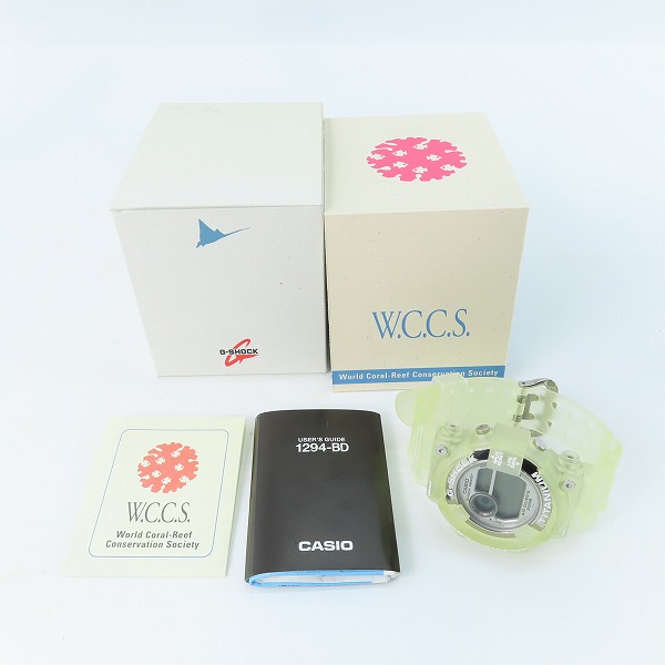 実際に弊社で買取させて頂いたG-SHOCK/Gショック W.C.C.S FROGMAN/フロッグマン ELマンタ腕時計 DW-8201WC-7T【動作未確認】の画像 4枚目