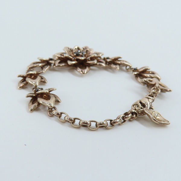 実際に弊社で買取させて頂いたKONRON/コンロン グレースブレスレット シルバーにピンクゴールドコーティングの画像 3枚目