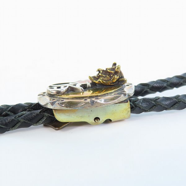 実際に弊社で買取させて頂いたGANGSTERVILLE×Galcia/ギャングスタービル×ガルシア G ループタイ/ボロタイ/ブラス/シルバーの画像 3枚目