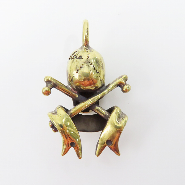 実際に弊社で買取させて頂いた（2）GANGSTERVILLE×Galcia/ギャングスタービル×ガルシア SKULL/スカル ブラス/真鍮 ペンダントトップの画像 2枚目