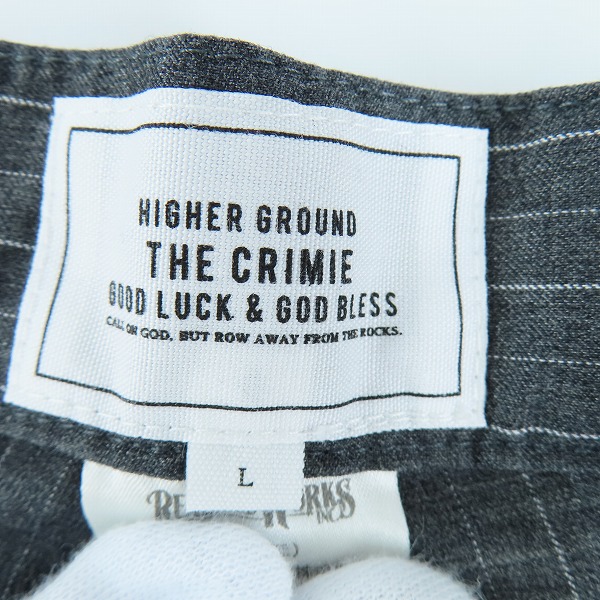 実際に弊社で買取させて頂いたTHE CRIMIE/クライミー STRIPE PANTS ストライプパンツ グレー Lの画像 3枚目