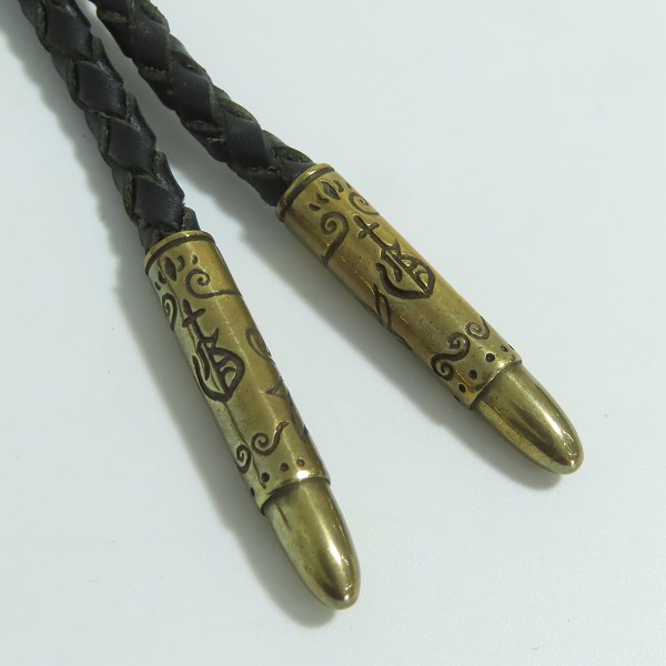 実際に弊社で買取させて頂いた(1)GANGSTERVILLE×Galcia/ギャングスタービル×ガルシア G ループタイ/ボロタイ/ブラス/シルバーの画像 4枚目