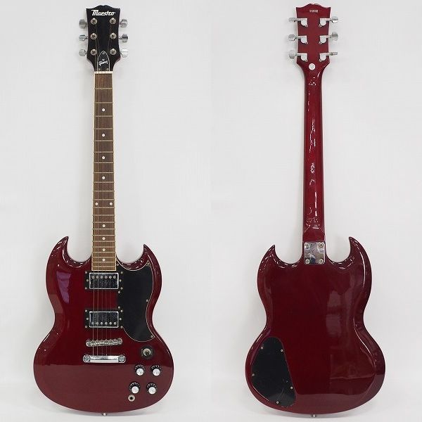 実際に弊社で買取させて頂いた★Maestro by Gibson/マエストロ SG Special タイプ ボルトオンネック エレキギター ソフトケース付の画像 1枚目