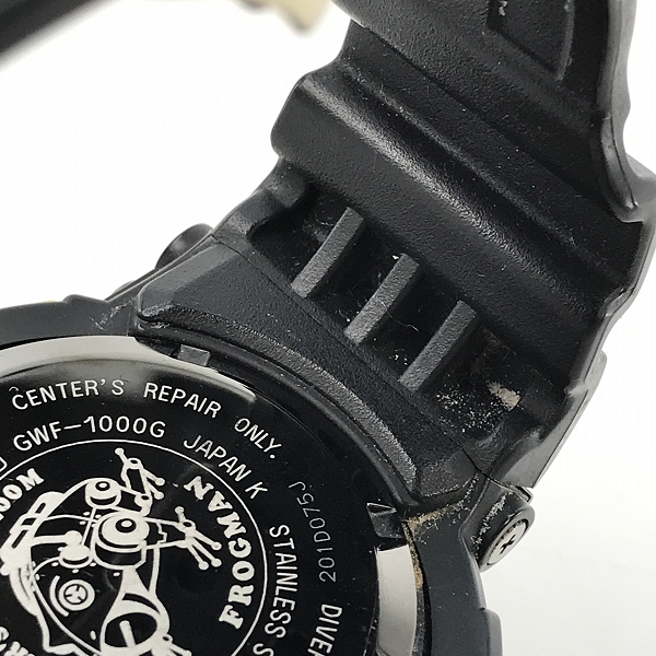 実際に弊社で買取させて頂いたG-SHOCK/Gショック FROGMAN/フロッグマン 黒金 腕時計 GWF-1000G-1JRの画像 4枚目