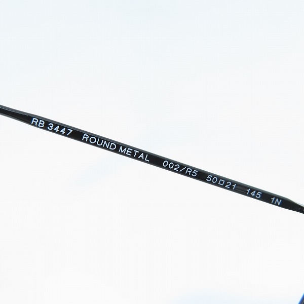 実際に弊社で買取させて頂いたRay-Ban/レイバン ROUND METAL/ラウンドメタル サングラス RB3447の画像 6枚目