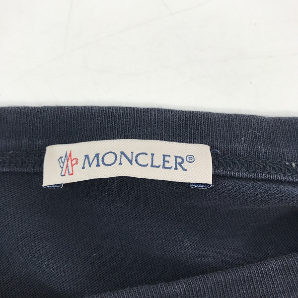 実際に弊社で買取させて頂いた【JPタグ】MONCLER/モンクレール 21SS マグリアロゴ Tシャツ ネイビー G10918C7E120 8390T XLの画像 2枚目
