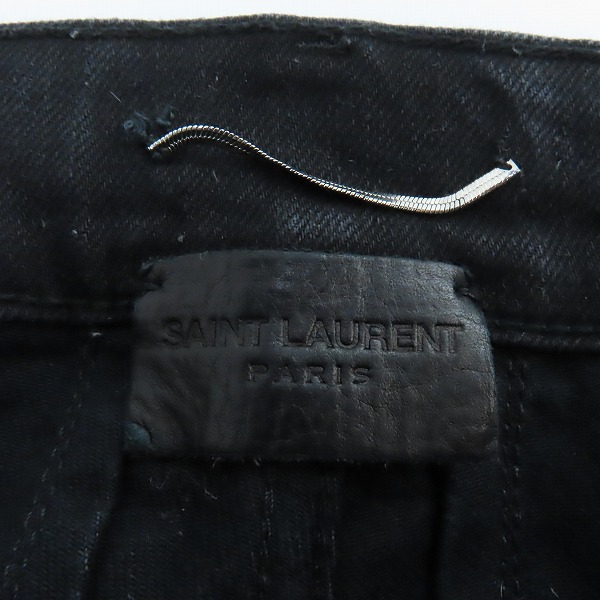 実際に弊社で買取させて頂いた【JPタグ】SAINT LAURENT PARIS/サンローラン 15AW コーティング ストレッチ スリム スキニーデニムパンツ 390001 Y899I/29の画像 2枚目