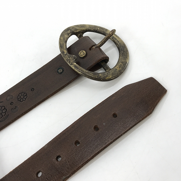 実際に弊社で買取させて頂いたHollywood Trading Company /HTC/エイチティーシー PEACE レザーベルト/32の画像 1枚目