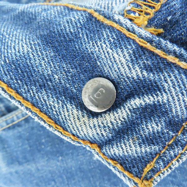 実際に弊社で買取させて頂いたLEVI'S/リーバイス 501 66前期 ボタン裏刻印6 足長R ビッグE ヴィンテージ/ビンテージ デニムパンツの画像 6枚目