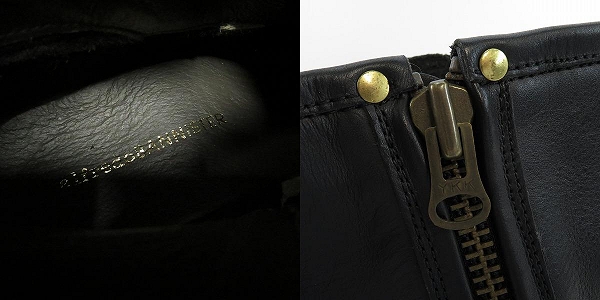 実際に弊社で買取させて頂いたalfredoBANNISTER/アルフレッドバニスター サイドジップ レザー エンジニアブーツ 5221005003/42の画像 7枚目