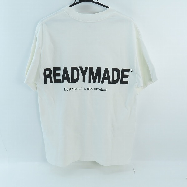 実際に弊社で買取させて頂いたREADYMADE/レディメイド バックロゴプリント Tシャツ RE-CO-WH-00-00-244/Lの画像 1枚目