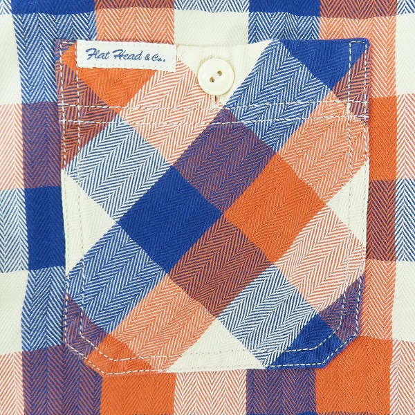 実際に弊社で買取させて頂いたTHE FLAT HEAD/フラットヘッド チェック柄 長袖シャツ L(40)の画像 3枚目