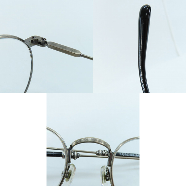 実際に弊社で買取させて頂いたCHROME HEARTS/クロムハーツ JUCIFER 1/ラウンド型/丸型 眼鏡/メガネフレーム ASの画像 9枚目