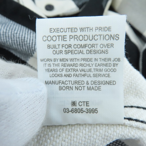 実際に弊社で買取させて頂いたCOOTIE PRODUCTIONS/クーティー 胸ポケット チェック ボタンシャツ/Sの画像 4枚目