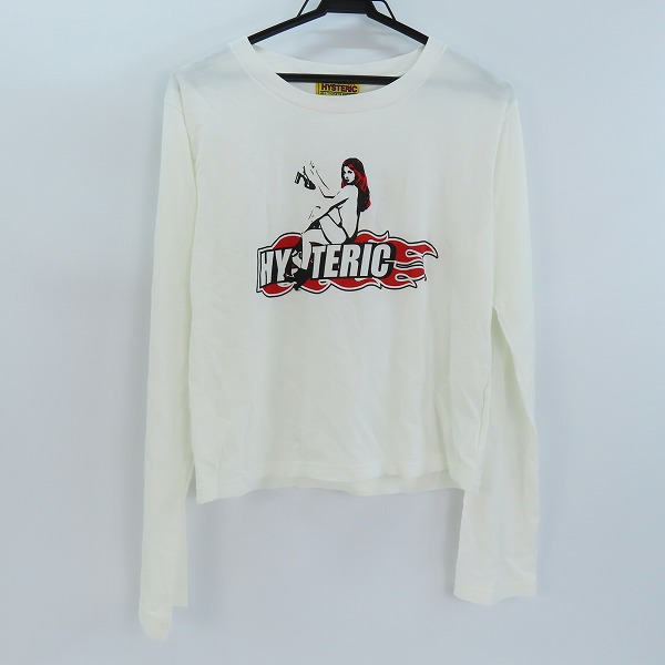実際に弊社で買取させて頂いた【未使用】HYSTERIC GLAMOUR/ヒステリックグラマー FLAME GIRL ショート丈Tシャツ 01241CL02/FREE