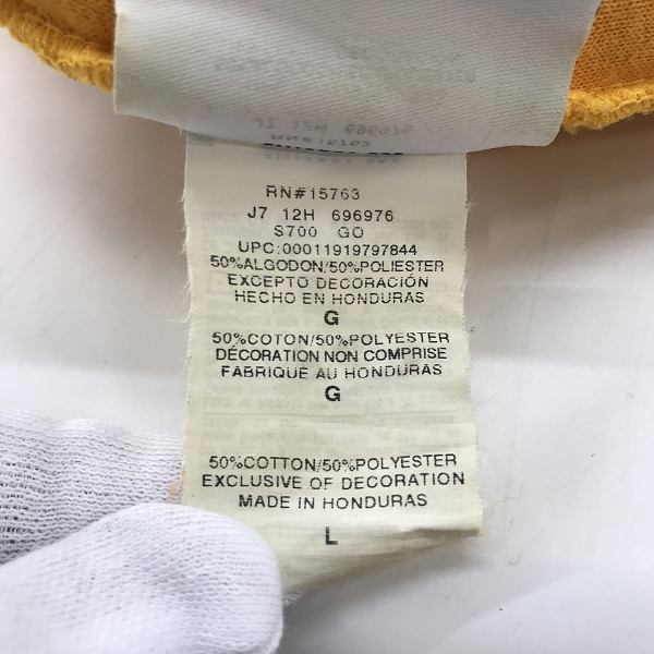 実際に弊社で買取させて頂いたChampion×PYREX VISION/チャンピオン×パイレックス ビジョン フーディ プリントパーカー イエロー /Lの画像 3枚目