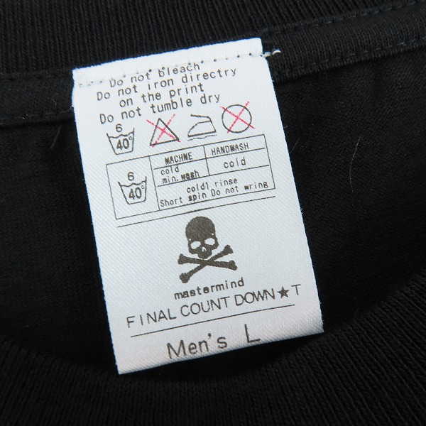 実際に弊社で買取させて頂いたmastermind JAPAN/マスターマインドジャパン FINAL COUNT DOWN/ファイナルカウントダウン PEACE Tシャツ Lの画像 2枚目